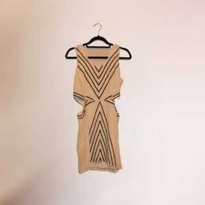 PARKER BEADED SIDE CUT-OUT  DRESS * MED